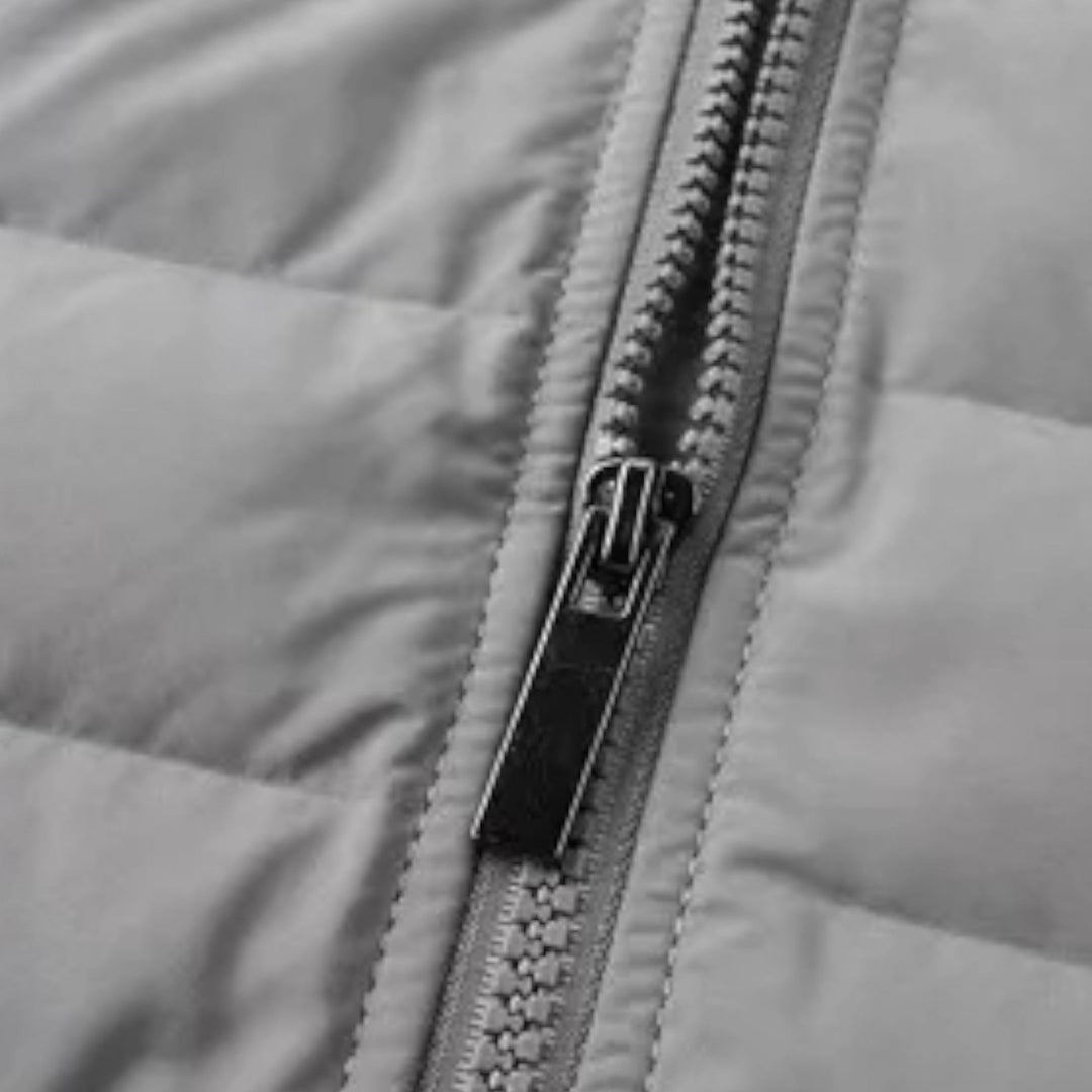 Męska Modna Pikowana Kurtka Puchowa z Kapturem na Sezon Zimowy