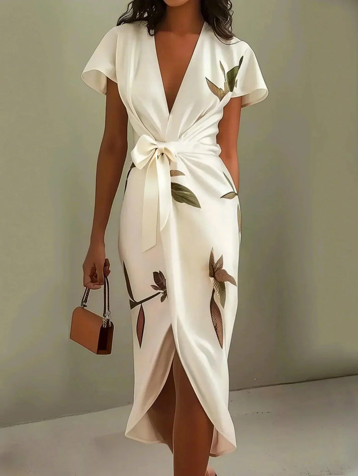 Vestido midi elegante cruzado
