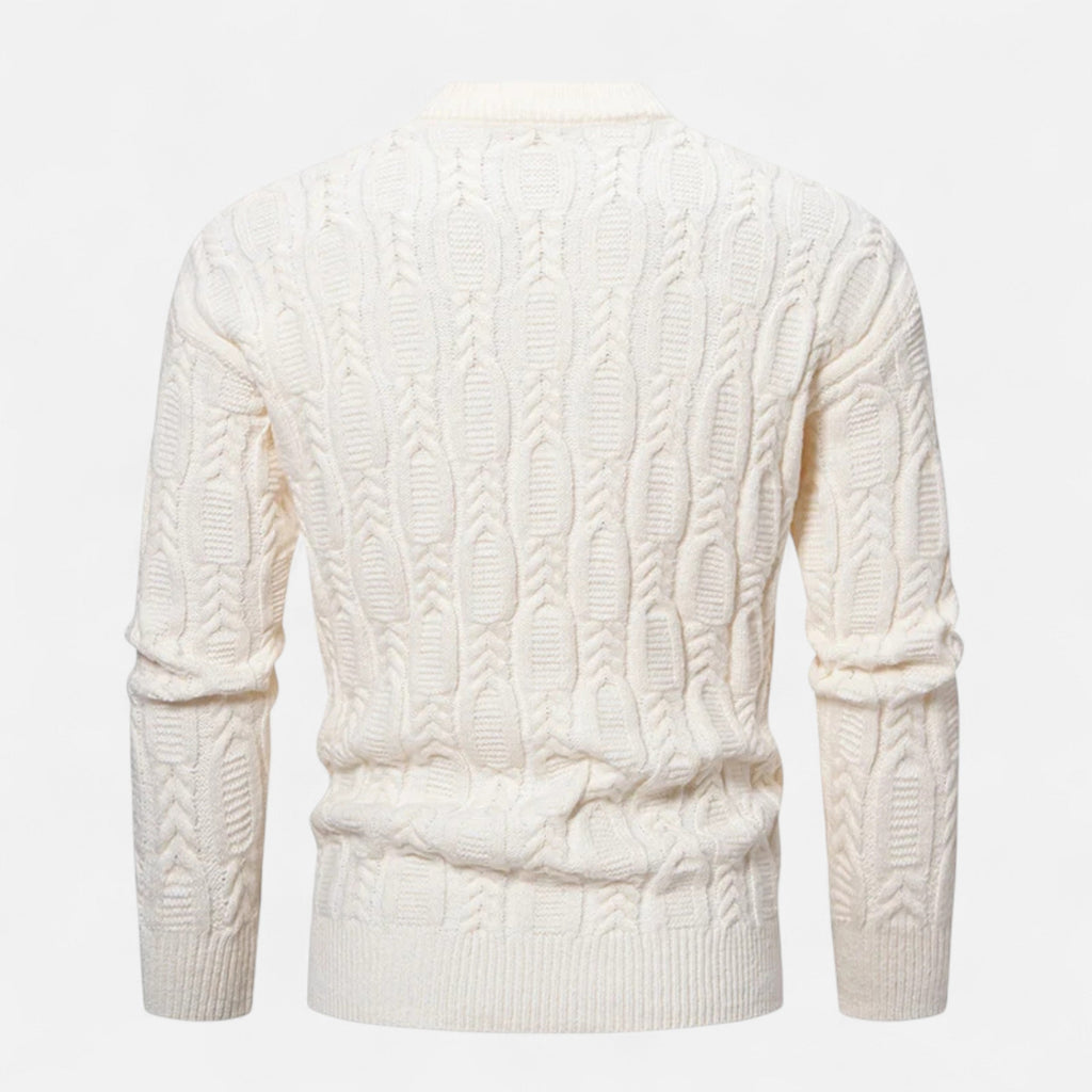 Maglione classico da uomo a girocollo in maglia