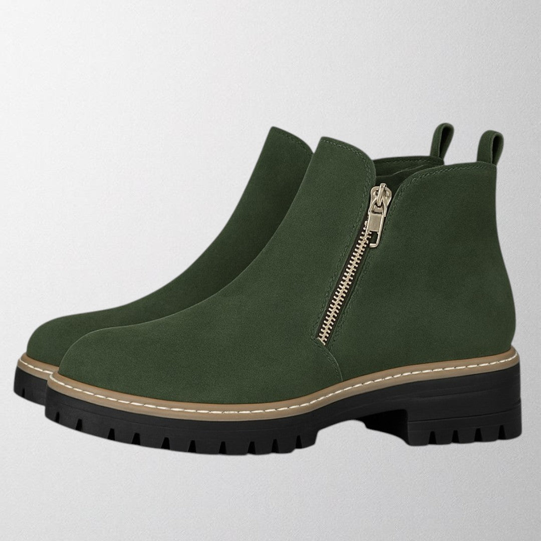 Round Toe Side Zip Shoes