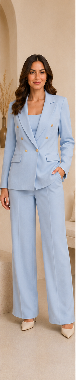 Conjunto de Traje con Blazer Cruzado