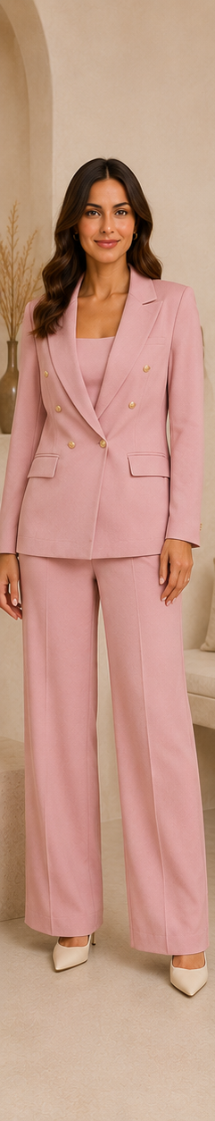 Conjunto de Traje con Blazer Cruzado