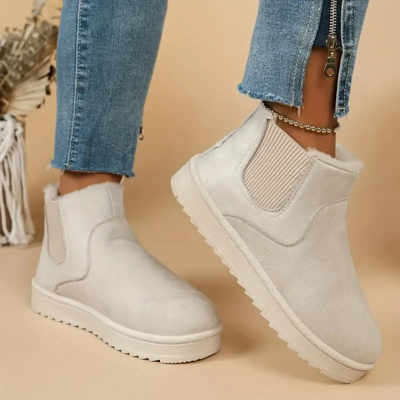Solid Color Short Ankle Boots
