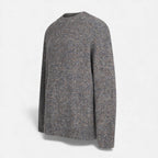 Maglione da uomo effetto lana con scollo rotondo