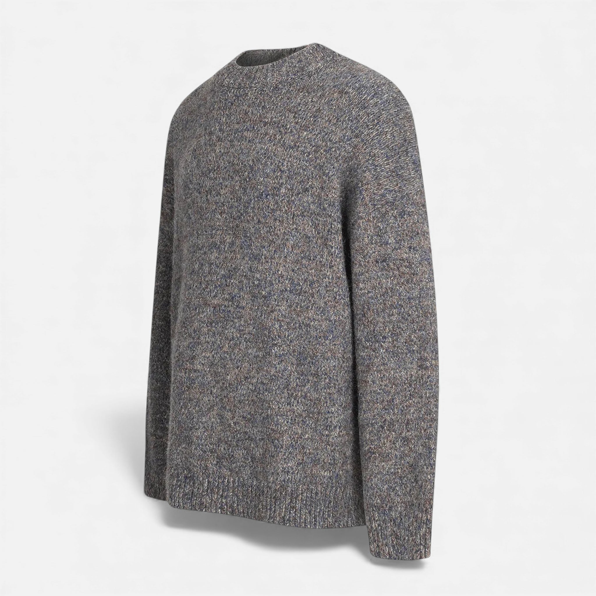 Maglione da uomo effetto lana con scollo rotondo