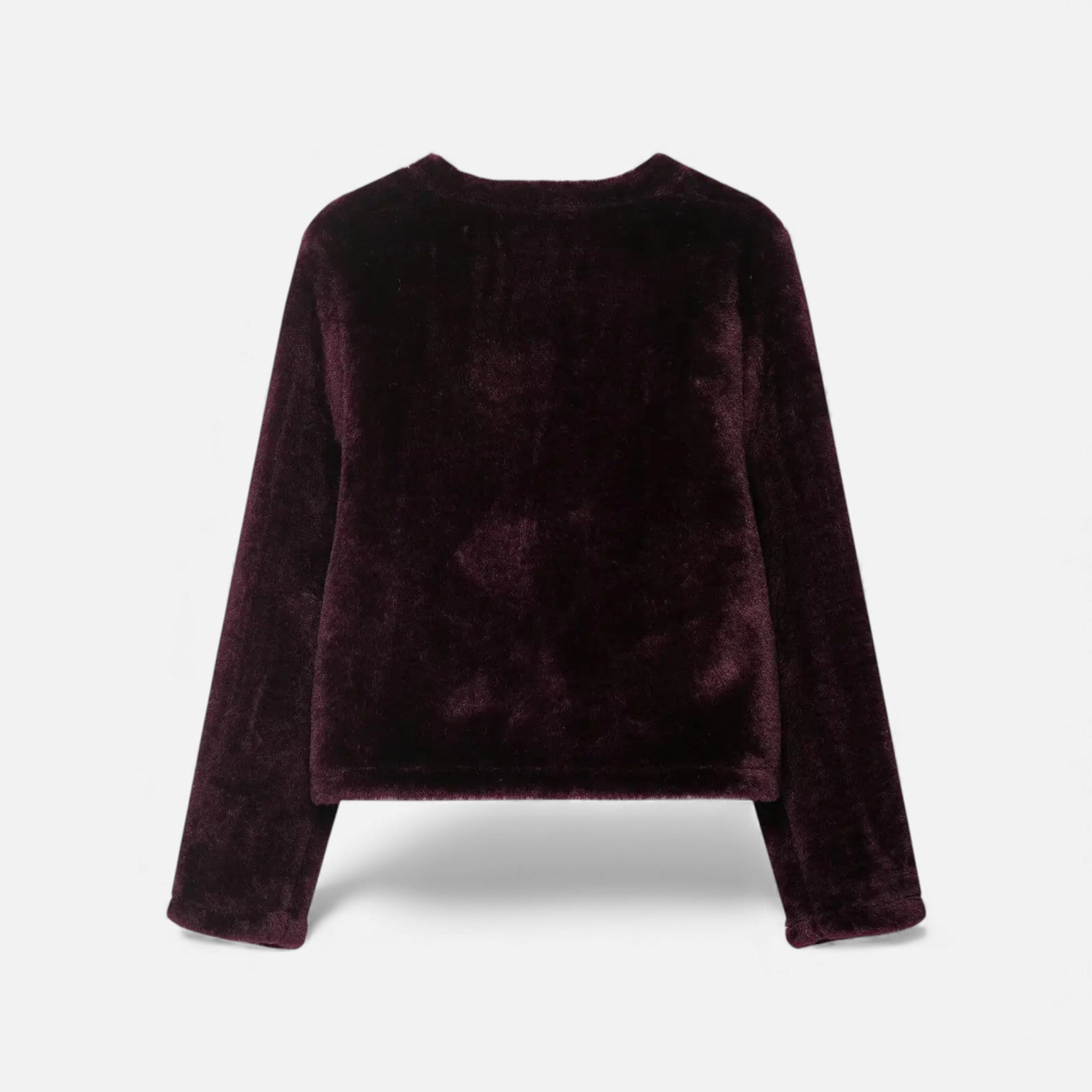 Chaqueta de mujer con botones de palanca y piel sintética
