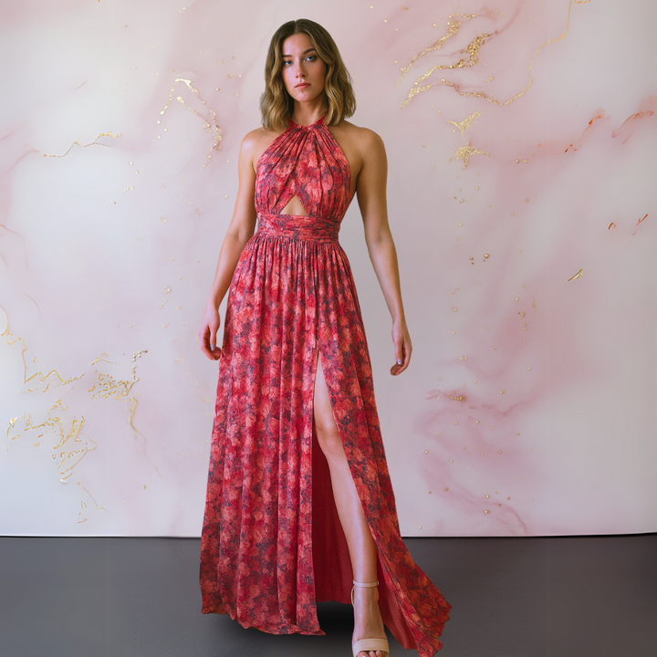 Vestido Maxi Floral Elegante