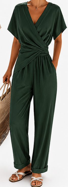 Draped Bow Two-Piece Outfit