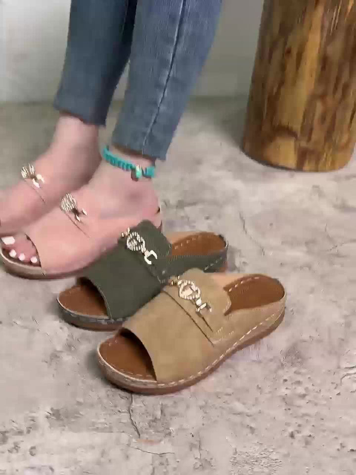 Sandalias Planas Ajustables de Confort