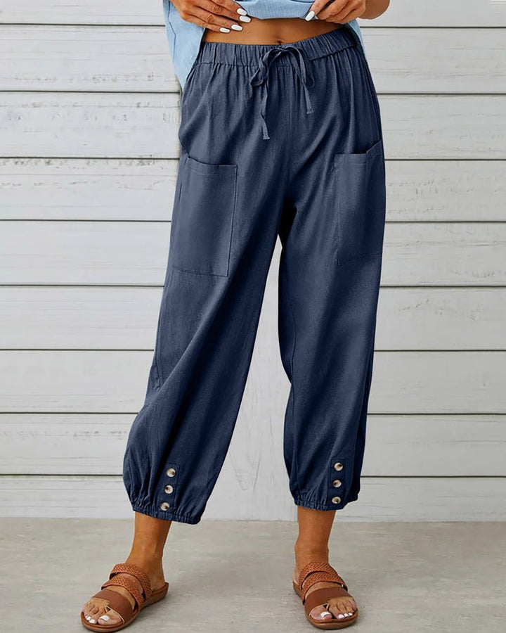Pantalones elegantes de talle alto