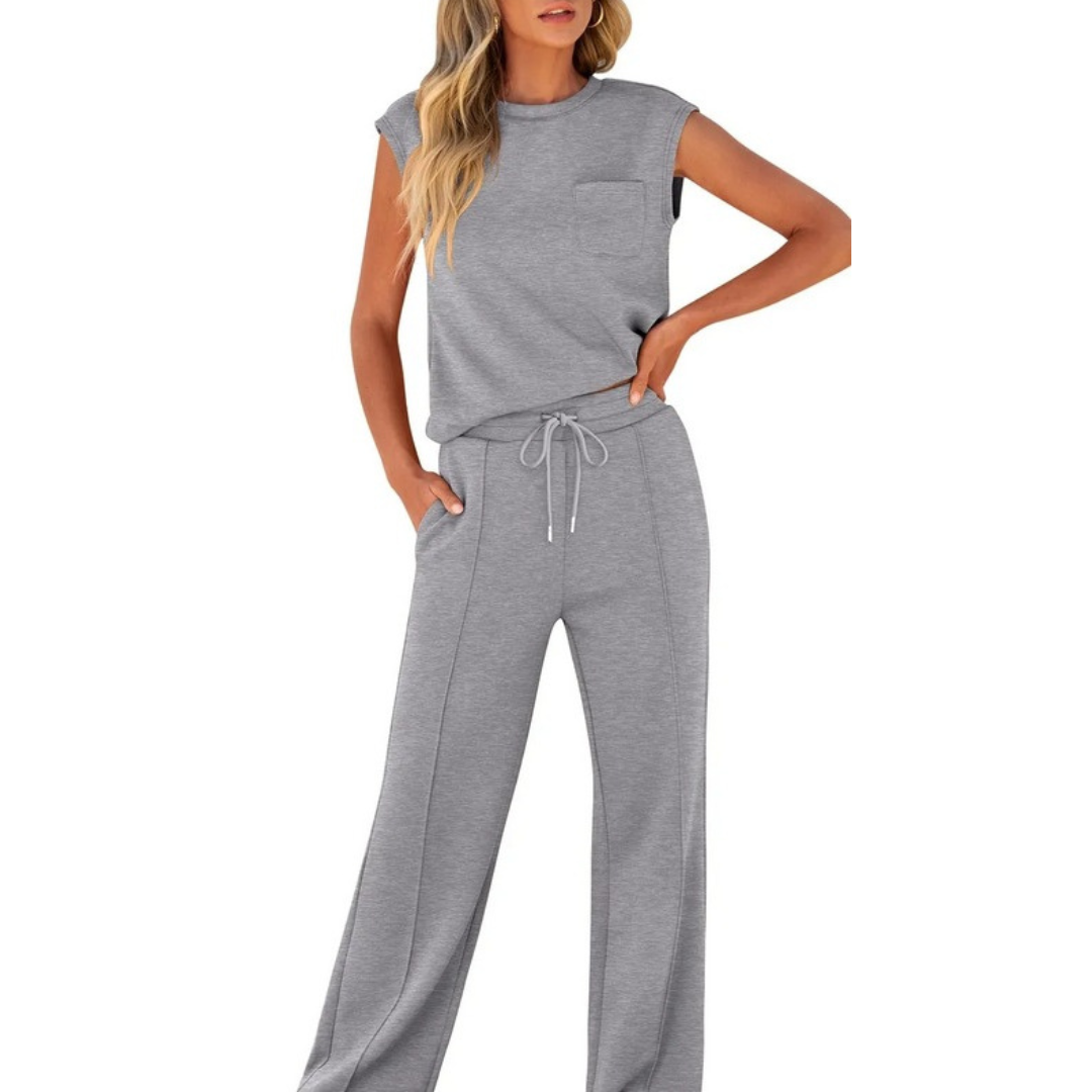 Conjunto de descanso de verano con tacto suave