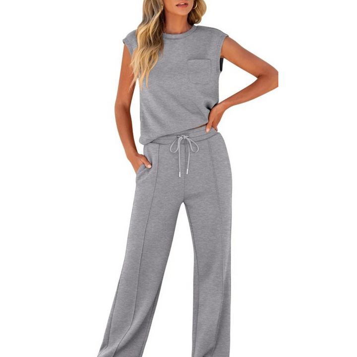 Conjunto de descanso de verano con tacto suave