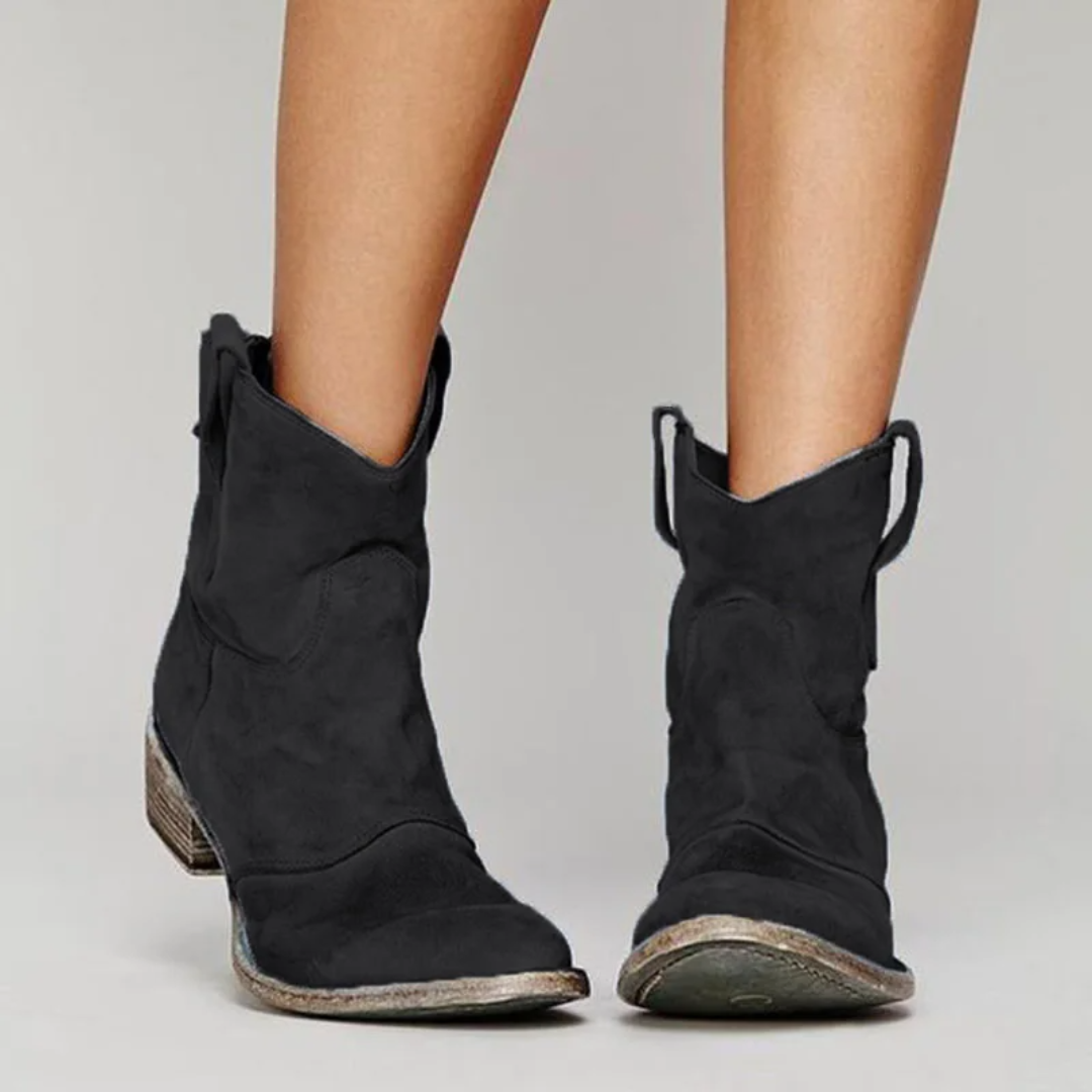 Chic Suede Ankle Boots with Side Zip