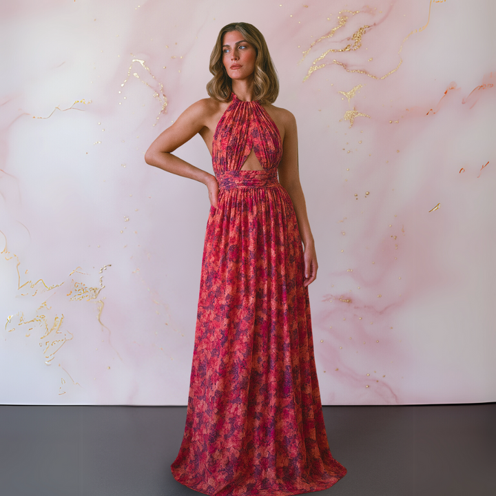 Vestido Maxi Floral Elegante