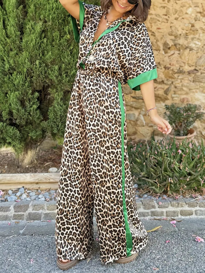 Leopard Print Flowing Co-Ord Set