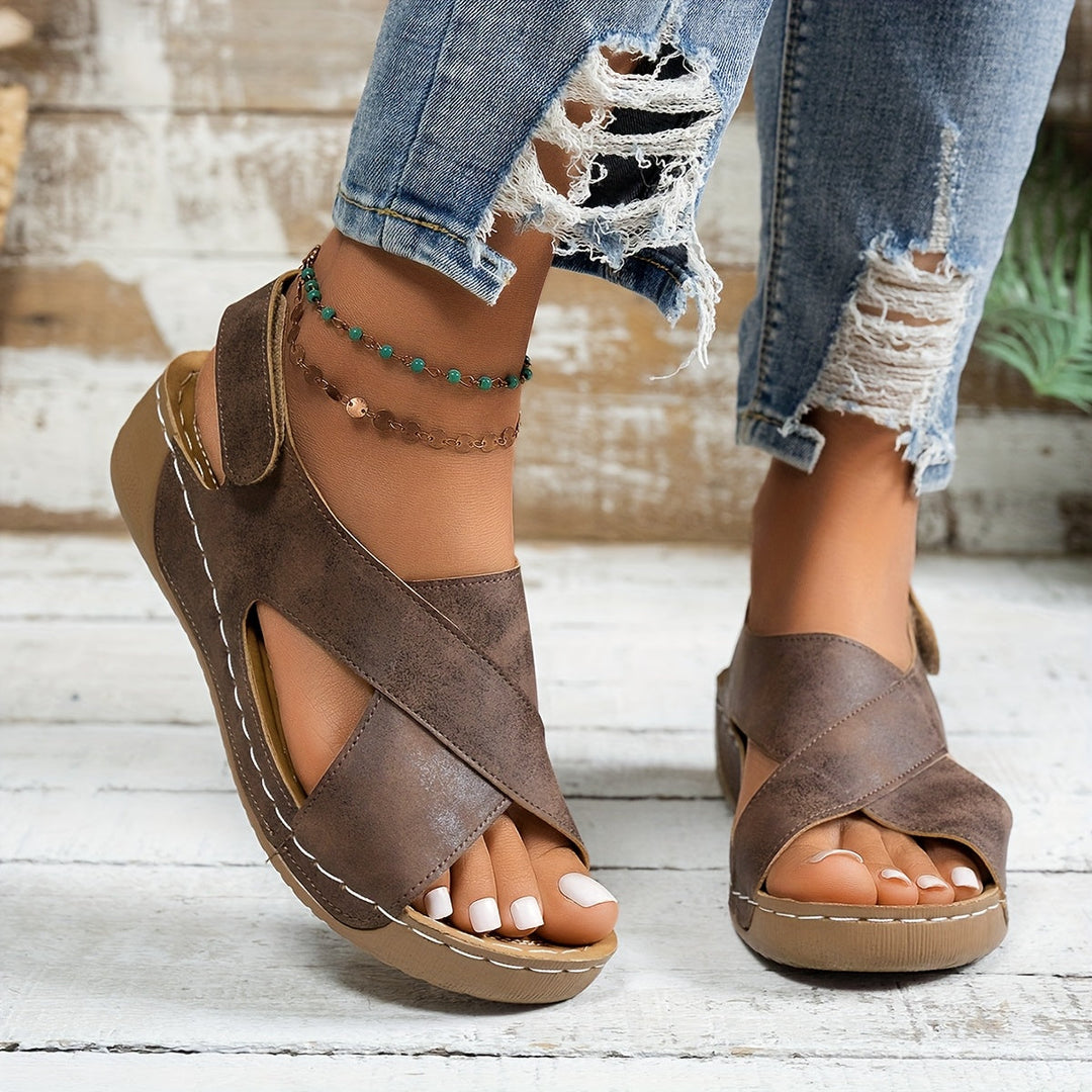 Sandalias de cuña con plataforma y suela acolchada