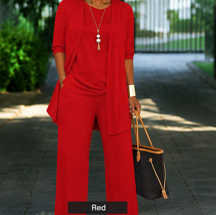 Cardigan and Relaxed Pants Set