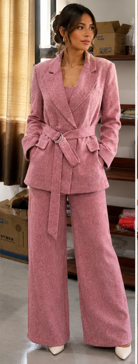 Elegant Three-Piece Suit Set