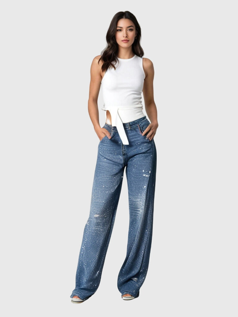 Pantalones con patrón de diamantes