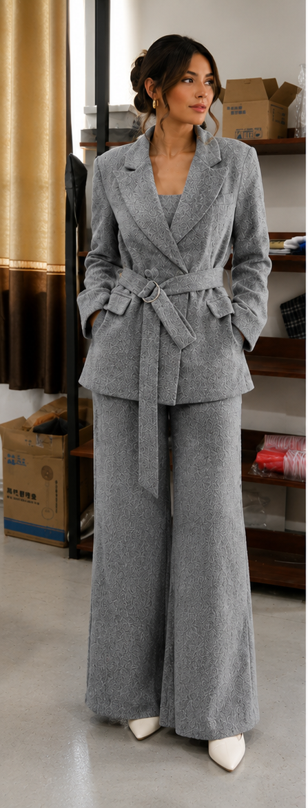 Elegant Three-Piece Suit Set