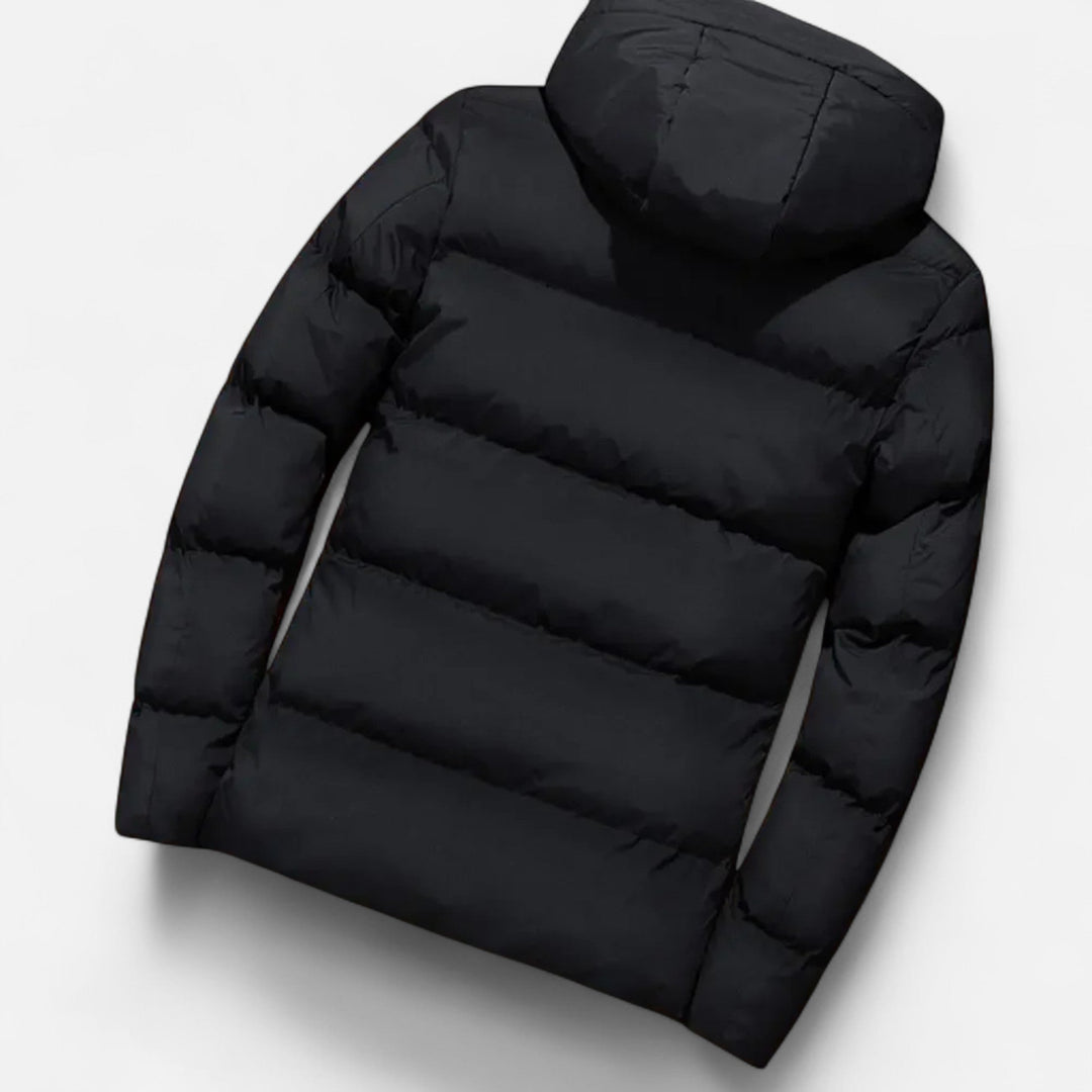Men’s Timeless Layered Hooded Puffer Jacket for Winter