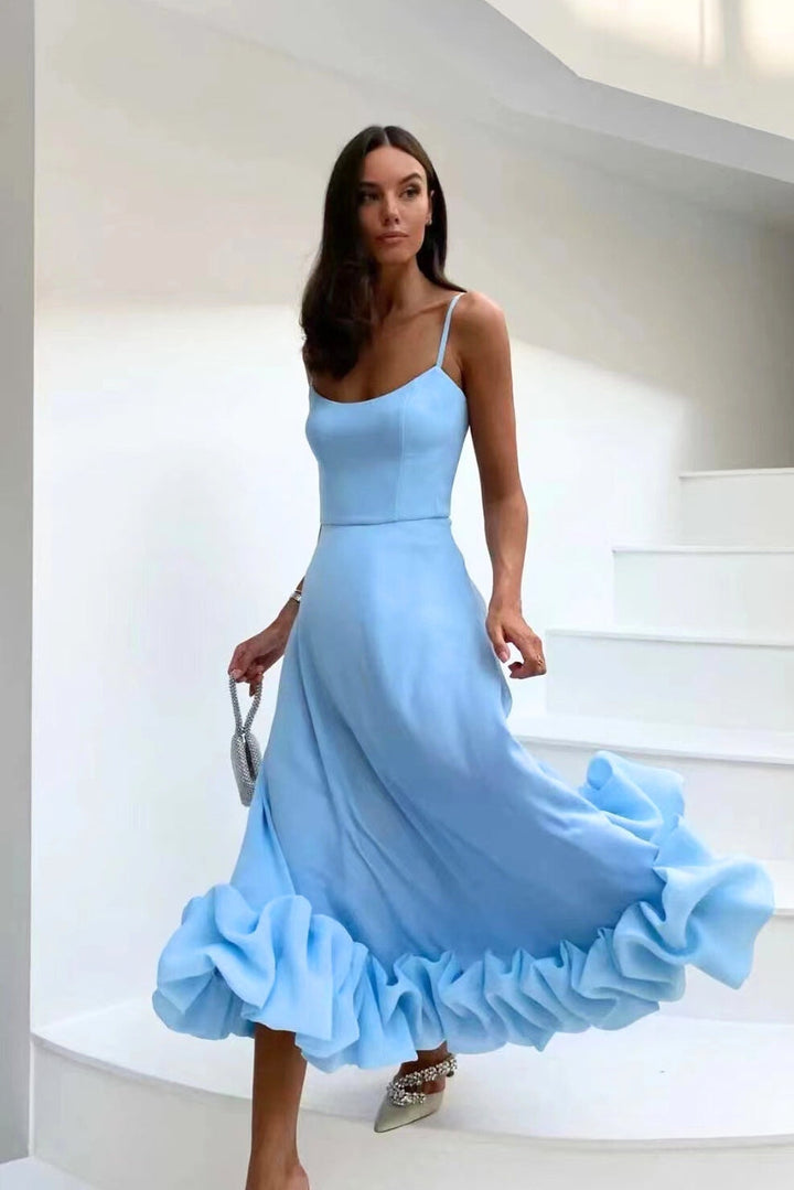 Vestido midi de noche para invitada de boda