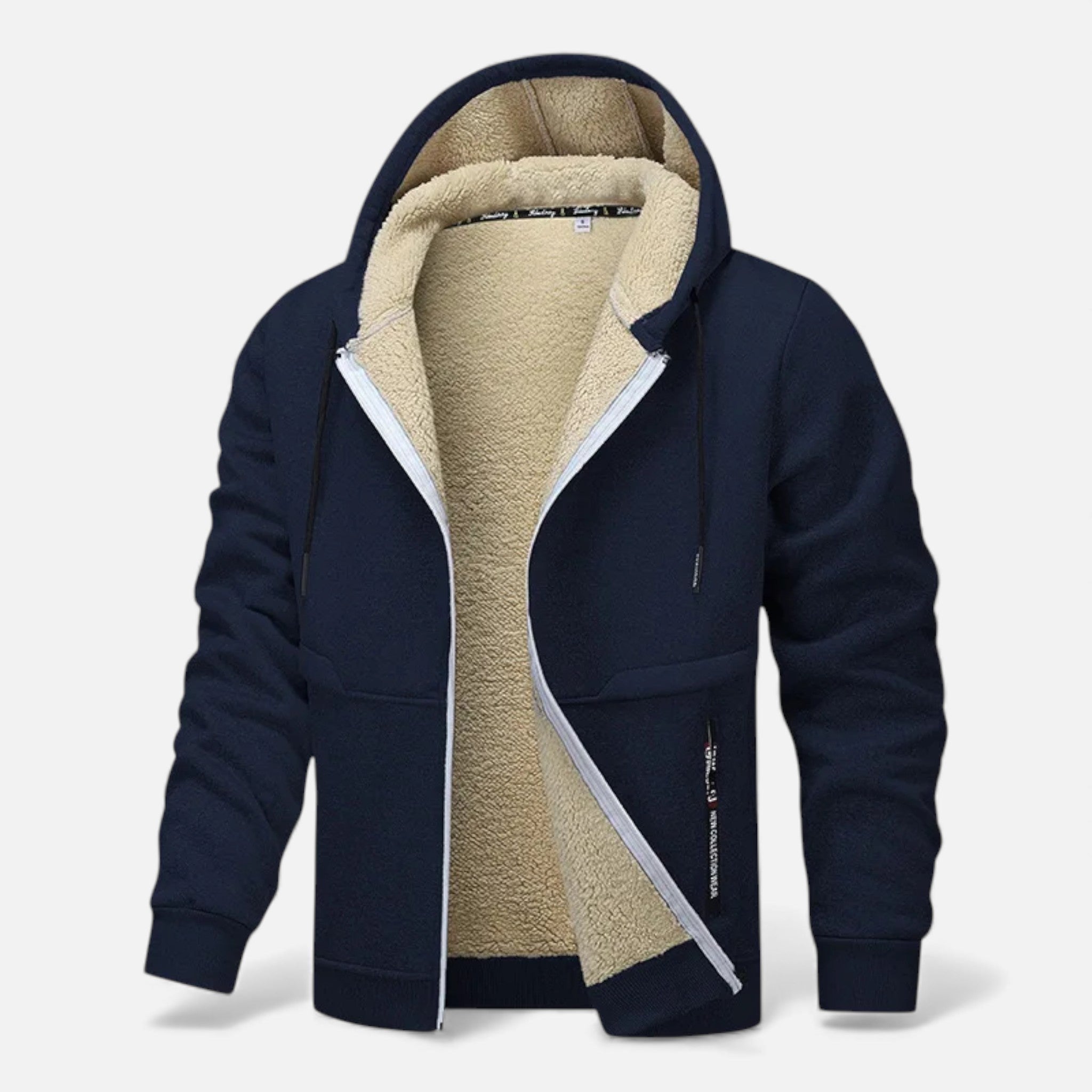 Men's Fleece-Lined Winter Hoodie Jacket