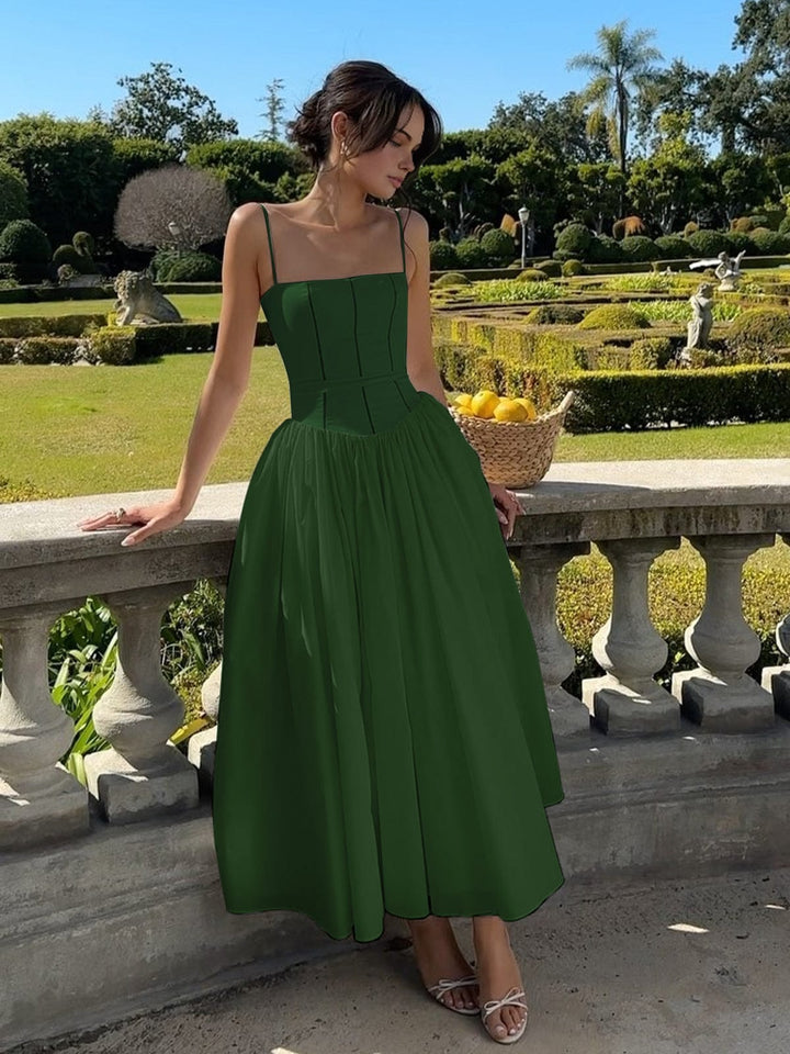 Women's Captivating Evening Party Corset Midi Wedding Guest Dress