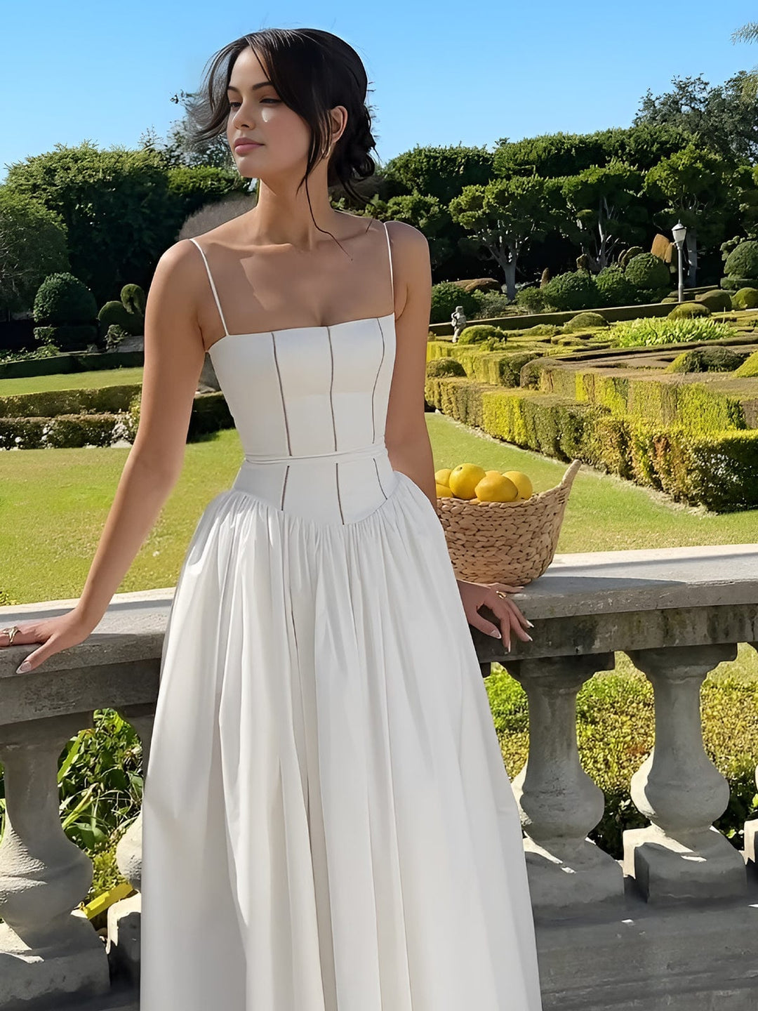 Women's Captivating Evening Party Corset Midi Wedding Guest Dress