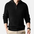 Maglione da uomo in misto lana con mezza cerniera