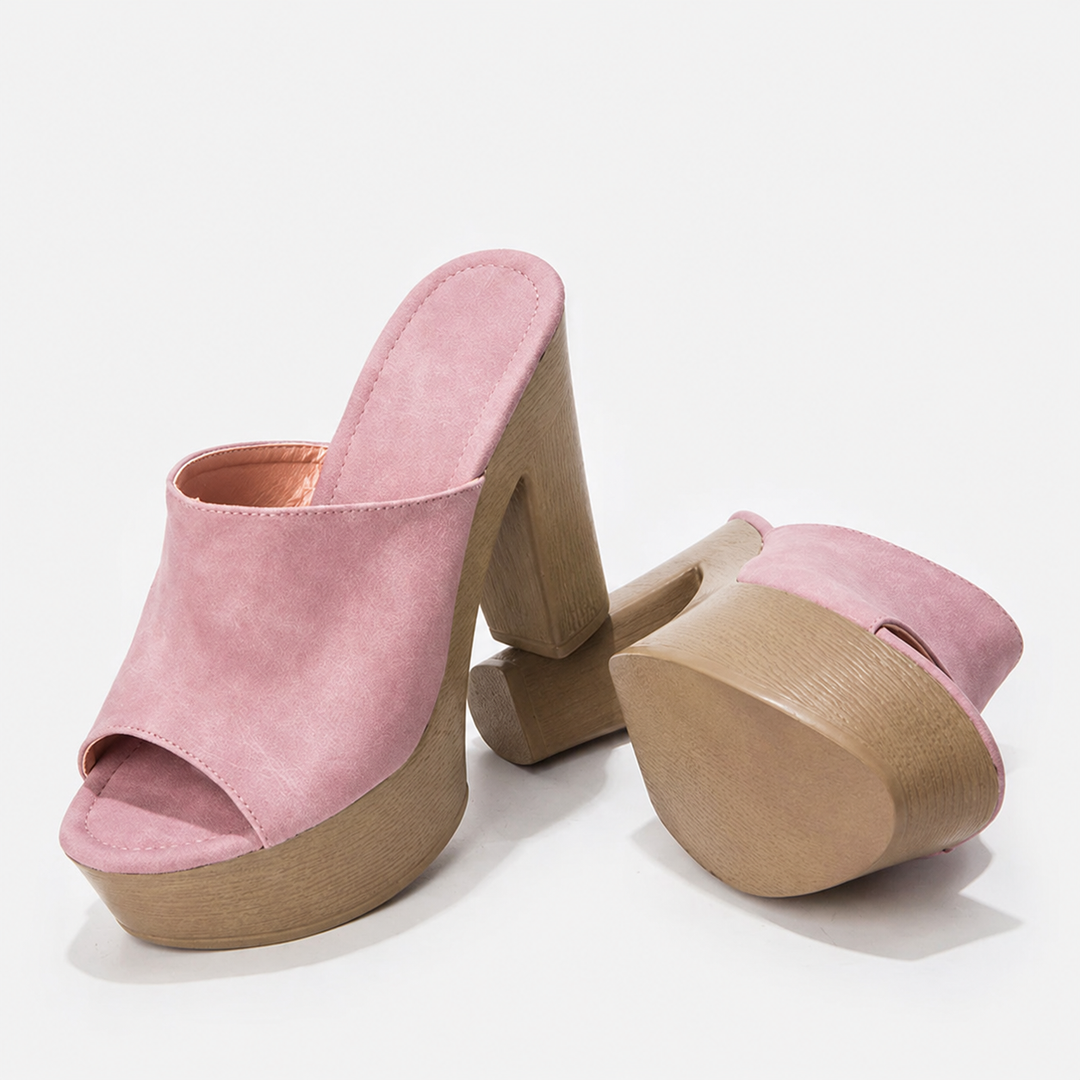 Sandalias planas con plataforma elevada