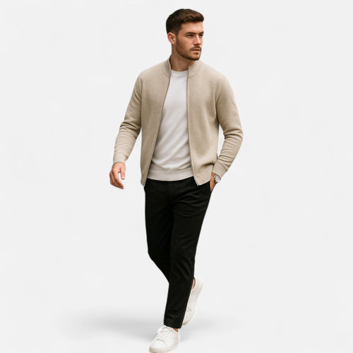 Men's Merino Wool Zip Sweater