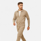 Maglione da uomo in lana e cashmere con zip, stile business