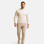 Maglione classico da uomo a girocollo in maglia