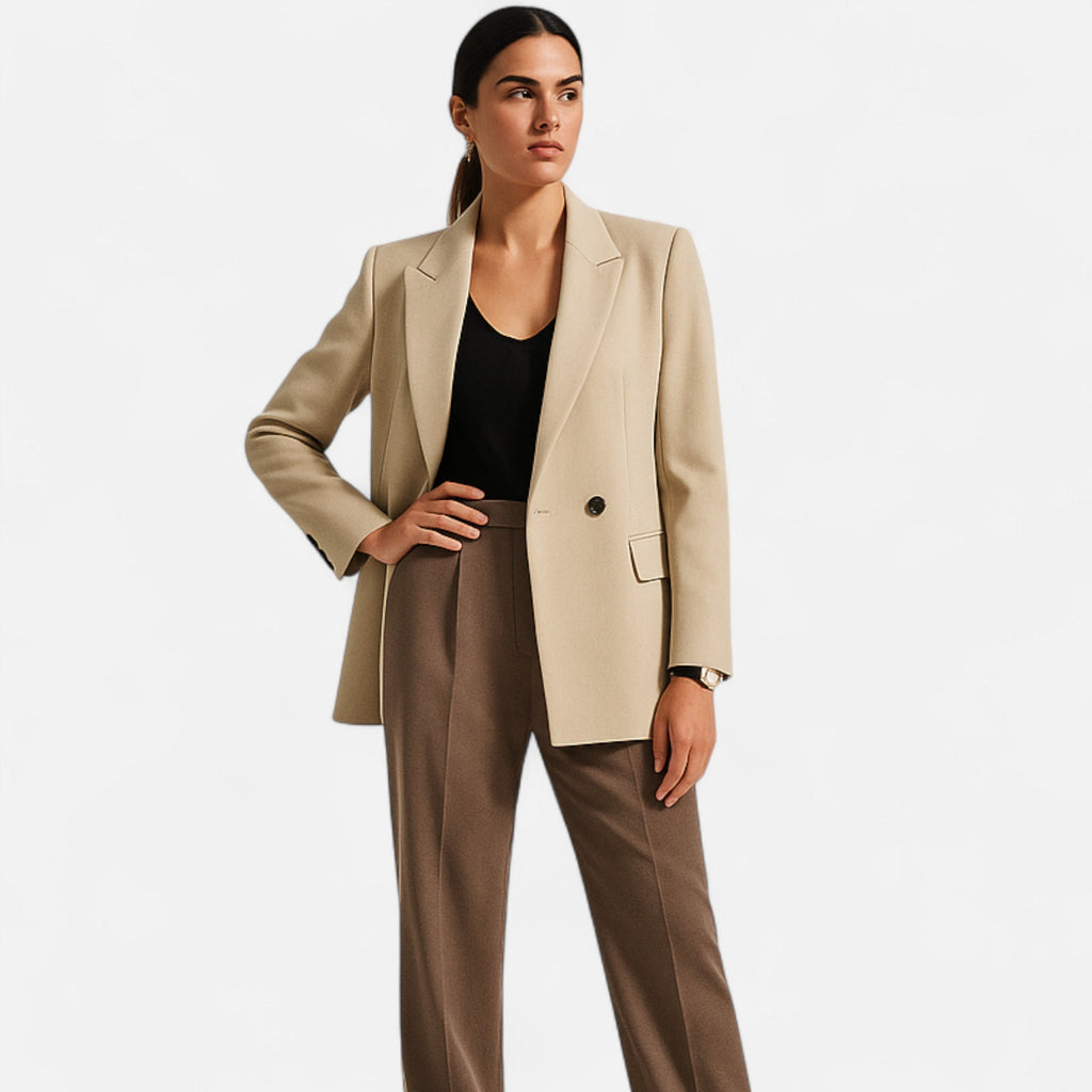 Blazer vintage de doble botonadura para mujer