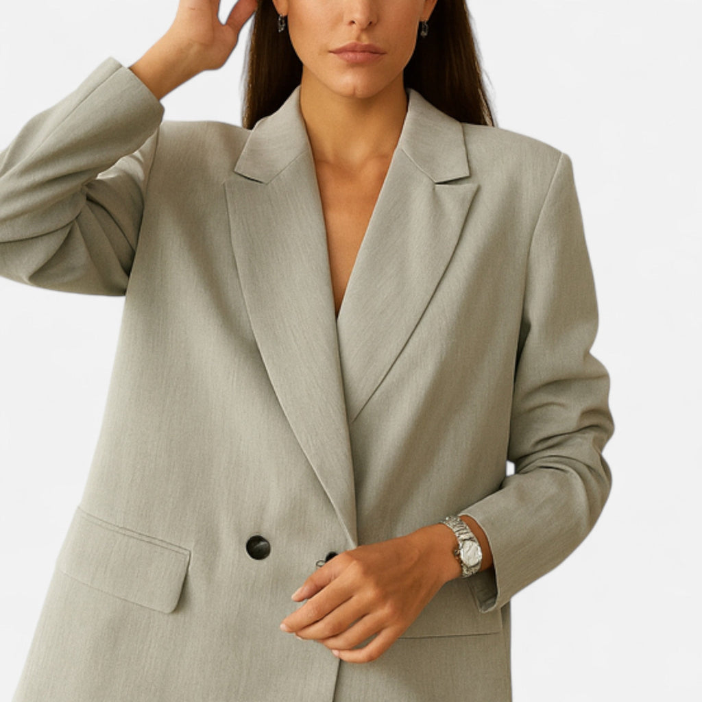 Blazer vintage de doble botonadura para mujer