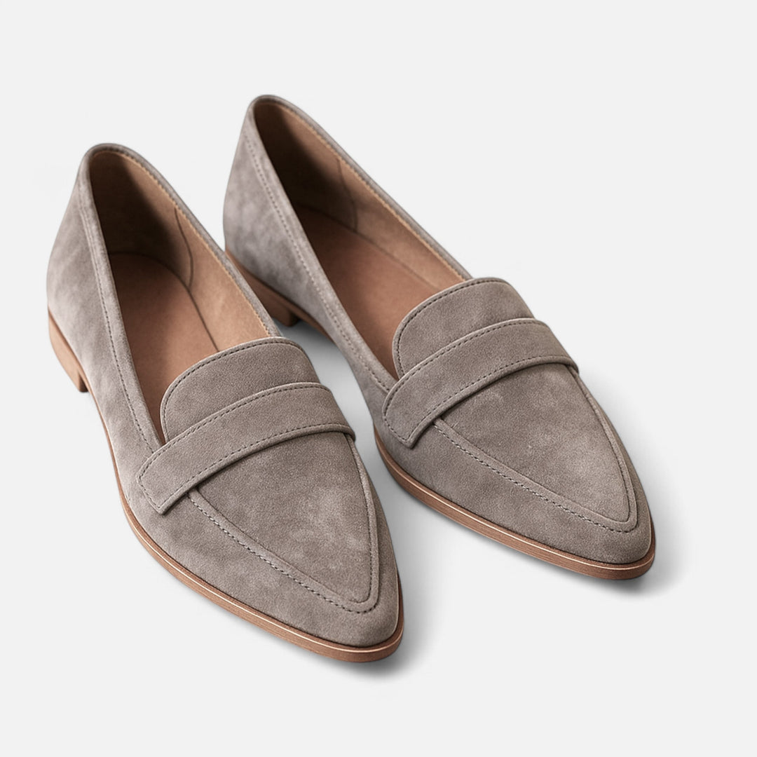 Mocassini classici da donna slip-on formali da lavoro con punta appuntita
