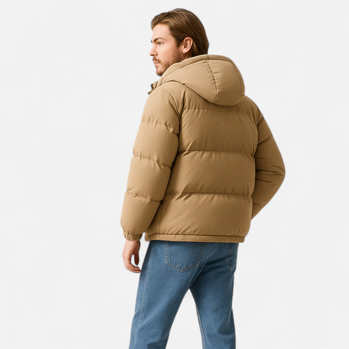 Chaqueta acolchada con capucha versátil para hombre y mujer para meses fríos