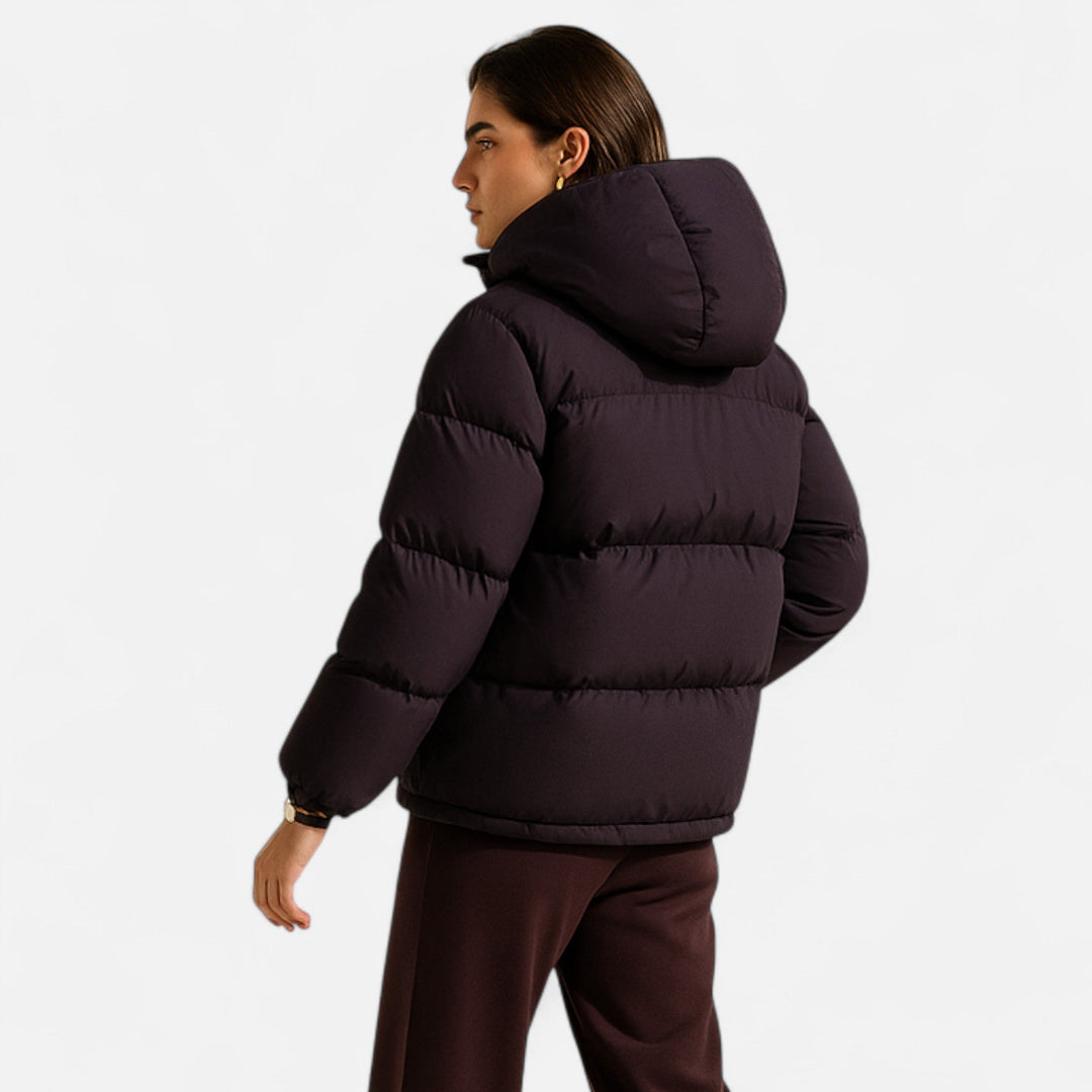 Chaqueta acolchada con capucha versátil para hombre y mujer para meses fríos