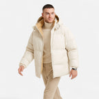Chaqueta acolchada para hombre con capucha desmontable