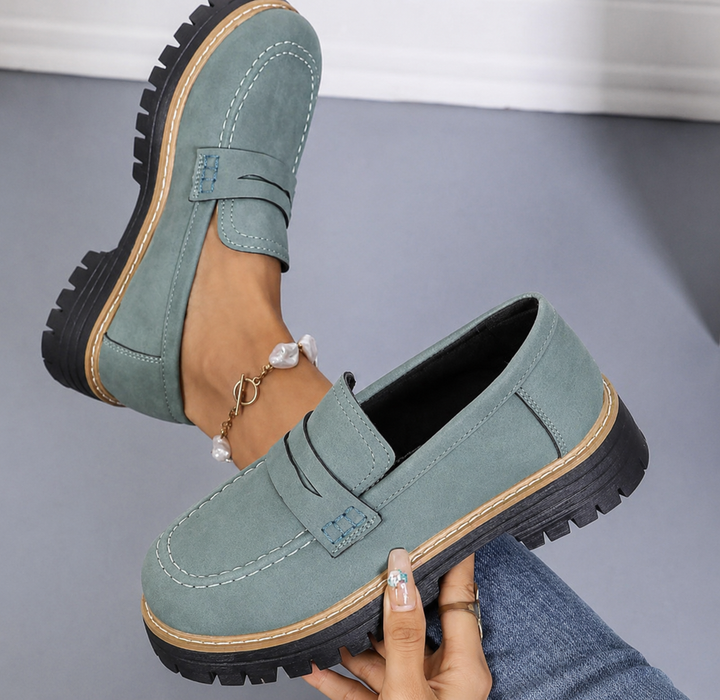 Mocasines cómodos con plataforma gruesa