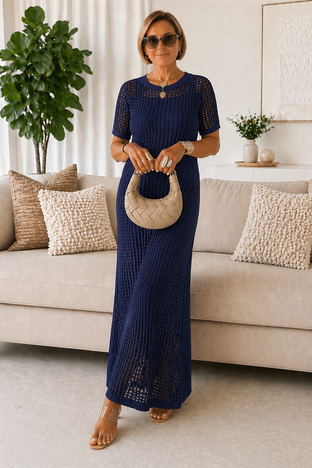 Cut-Out Layered Maxi Dress