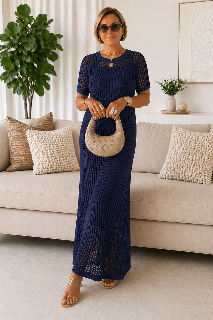 Cut-Out Layered Maxi Dress