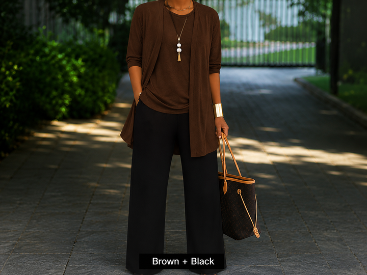 Cardigan and Relaxed Pants Set