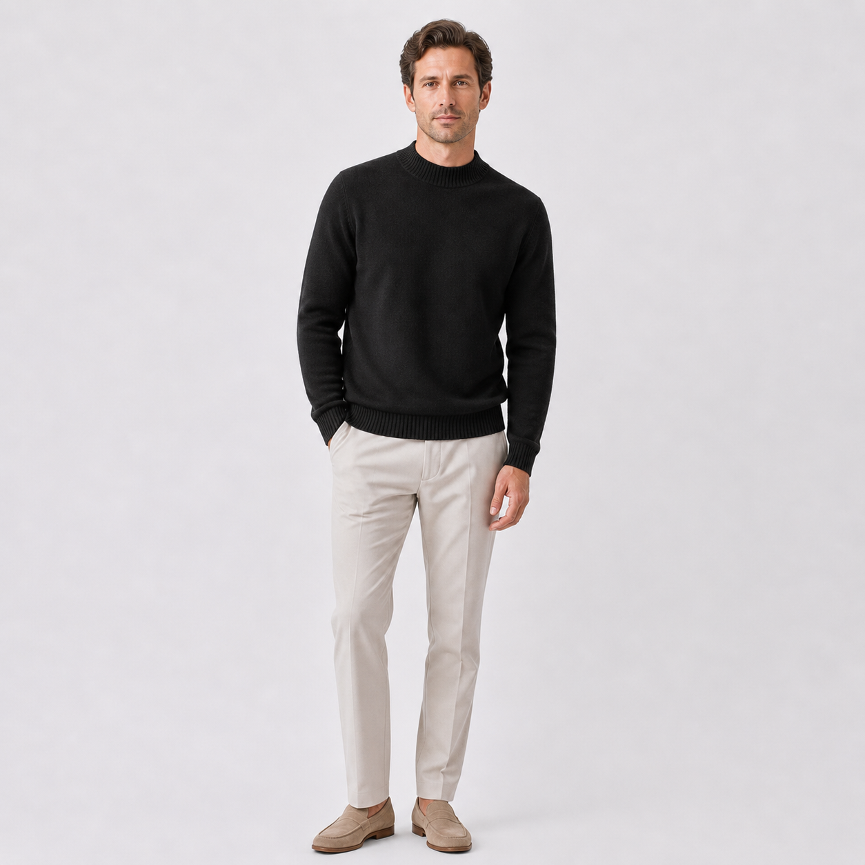 Men's Pure Wool Turtleneck Sweater
