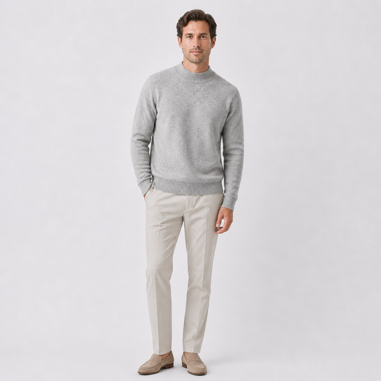 Men's Pure Wool Turtleneck Sweater