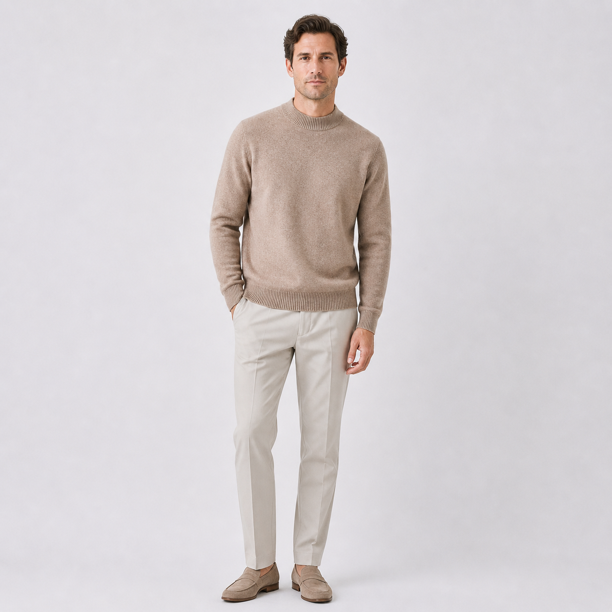 Men's Pure Wool Turtleneck Sweater