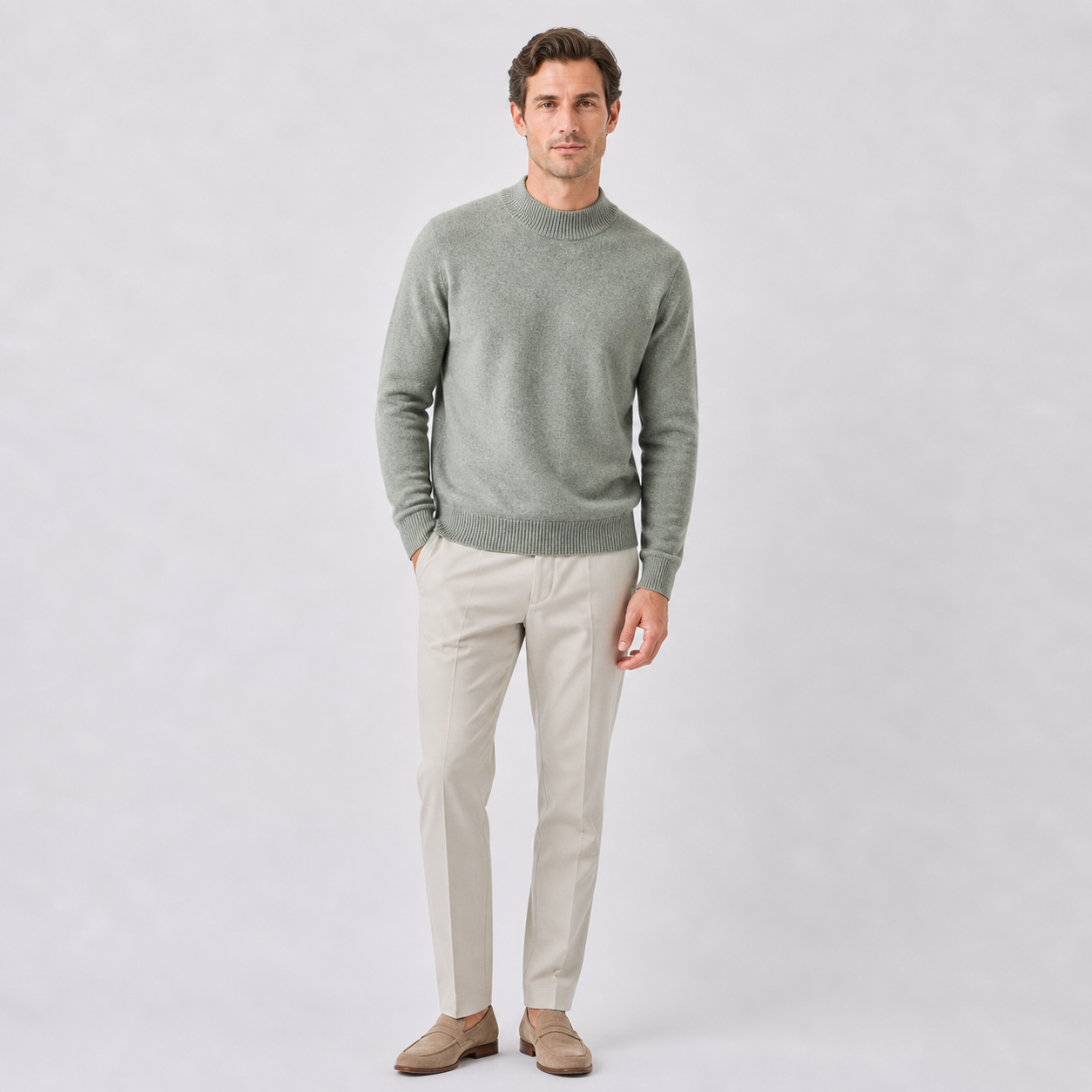 Men's Pure Wool Turtleneck Sweater