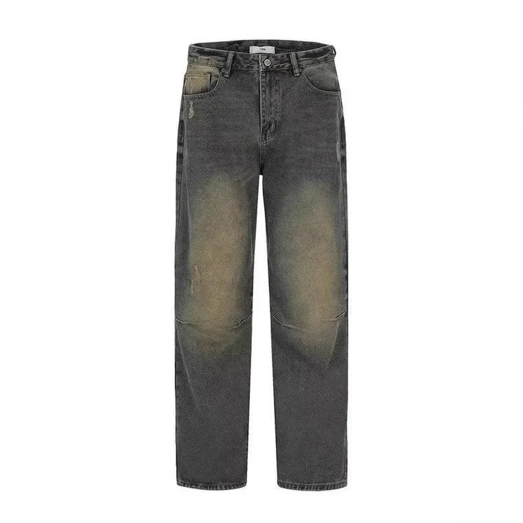 Jeans anchos modernos, sueltos y largos para uso diario para hombre