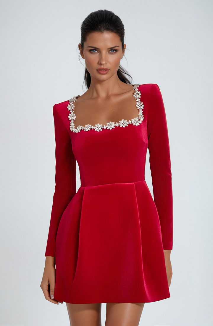 Vestido Mini para Ocasiones Sofisticadas con Drapeado Elegante